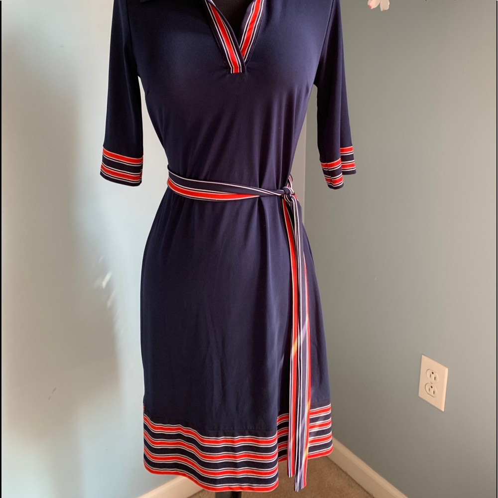 En Focus red, white and blue dress